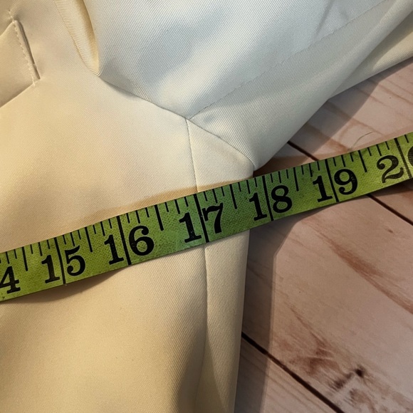 Audrey 3+1 Cream Blazer 3/4 ruched sleeve 1 button Sz S Women - Picture 8 of 12